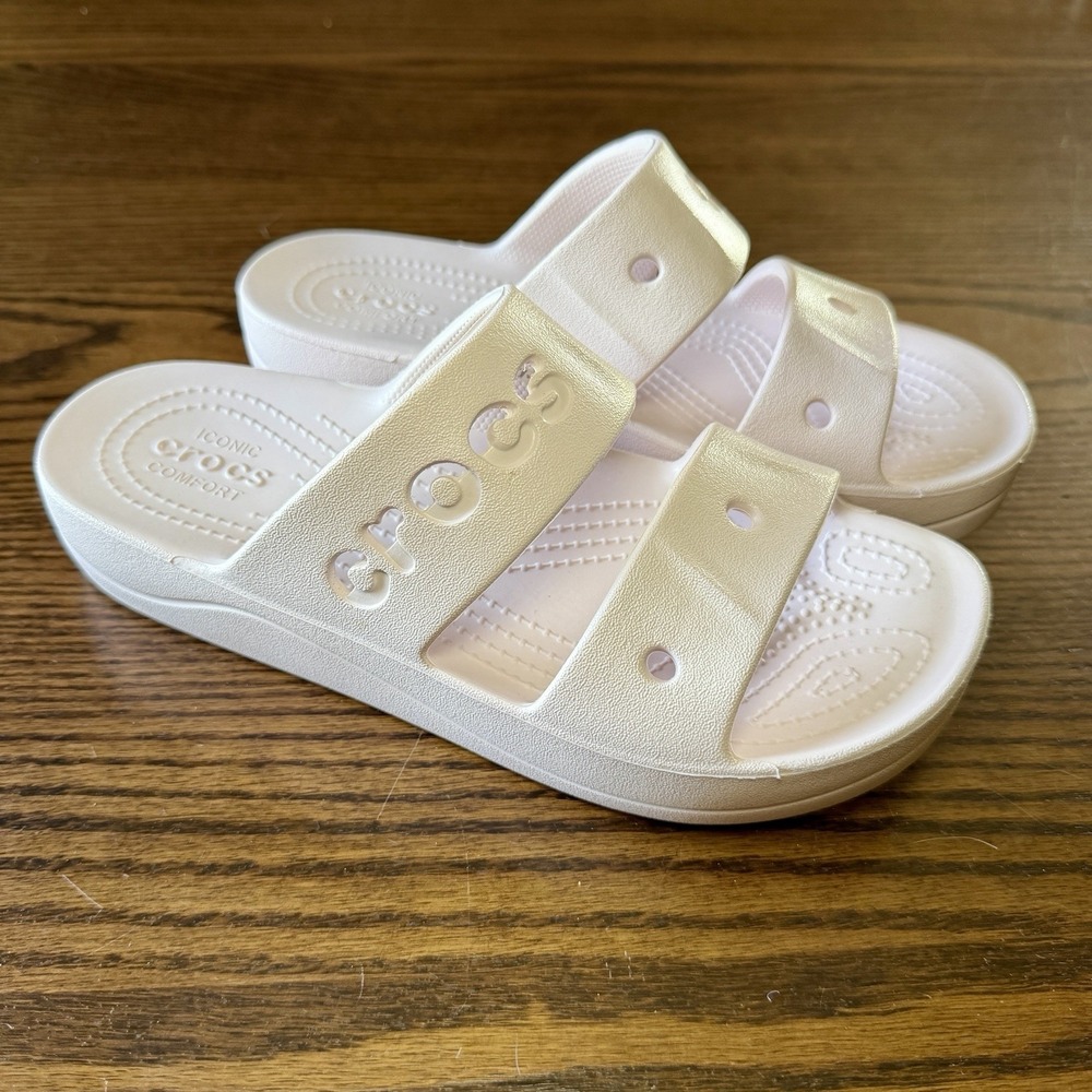 CROCS Women's Rubber Slide Sandals Double Strap Size 7